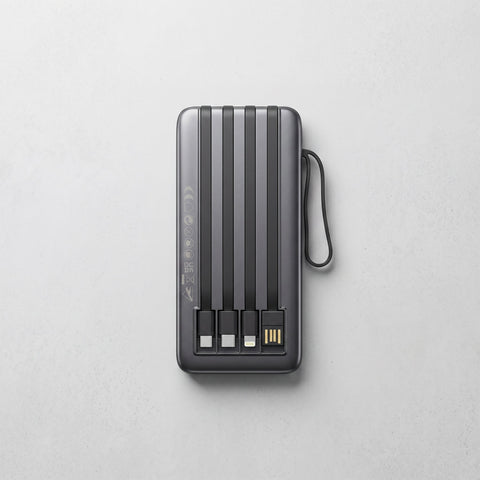10000mAh Fast Charging Power Bank with Built-in Cables | Universal Portable Charger