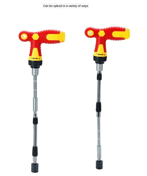 33 Pieces Ratchet Screwdriver Set with T Handle & Extension Rod
