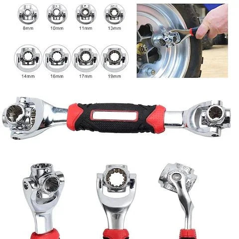 48-in-1 Universal Socket Wrench with 360 Degree Rotating Head or Spanner