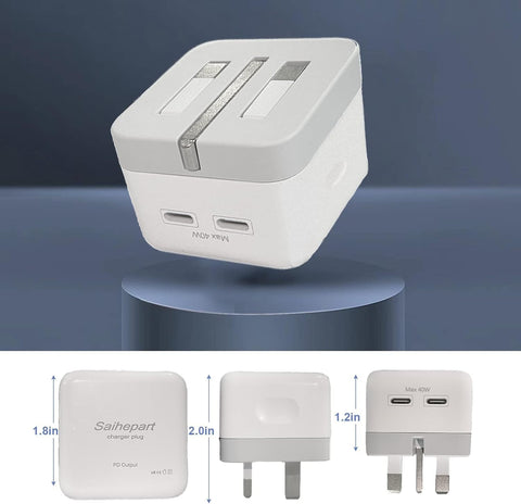 Apple 40W Dual USB-C +C Power Adapter