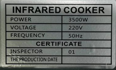 Black & Dragon 3500W Infrared Hot Plate