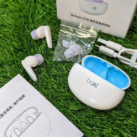 Boat Q Music ET41 Earbuds - Stylish, Strong Bass, Amazing Sound Quality, and Bluetooth Earbuds