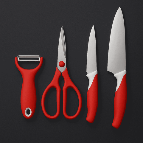 Bobssen 4 Pieces Kitchen Knife Set - Christmas Gift Edition
