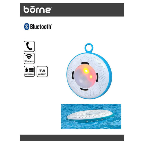 Borne Waterproof Floating Bluetooth Speaker with RGB Light - BTSPK45 -555