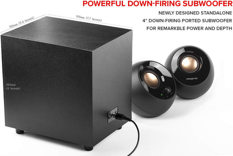 Creative Pepper Plus 2.1 - Powerful Bass Speaker System for PC & Laptop