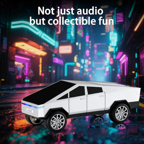 Cybertruck Car Shaped Wireless Bluetooth Speaker – Premium Portable Stereo Sound with LED Lights