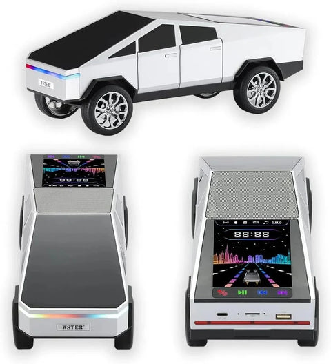 Cybertruck Car Shaped Wireless Bluetooth Speaker – Premium Portable Stereo Sound with LED Lights