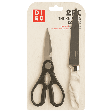 Dieo 2-Piece Marble Coated Kitchen Knife Set
