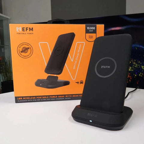 EFM 10000mAh Portable Powerbank Charger with Desktop Stand