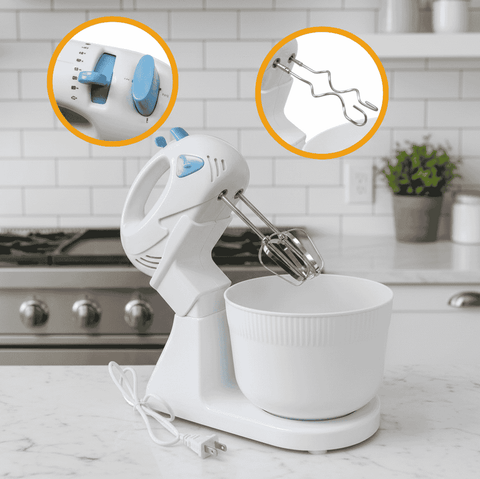 Euron 7 Speed Electric Hand Mixer with Bowl - EHM-7100W