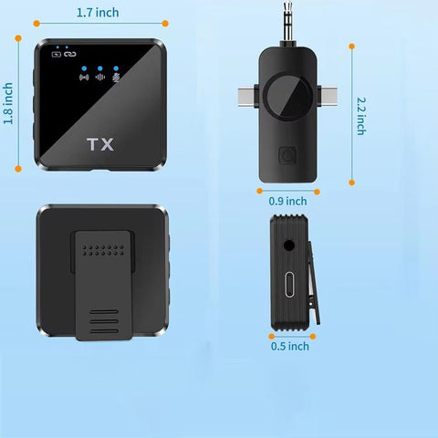 F11-2 3 in 1 Wireless Microphone - For Mobile Phone Video Recording, Vlogging, and for Studio Use