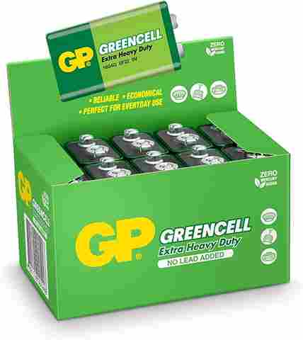 Green Cell 9 Volt Heavy Duty Battery - 10 Pcs Box | Zero Mercury Added | Long Life Power