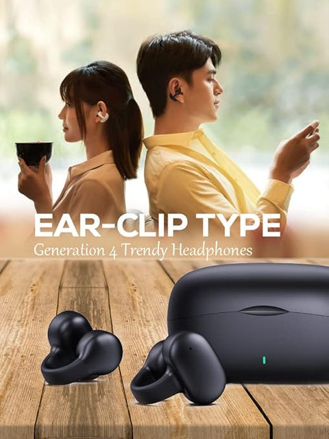 i113 Wireless Ear Clip Bone Conduction Headphones Fones - Bluetooth 5.3 Ear Clip On Ear Earring Sports Earphones Earbud Hooks