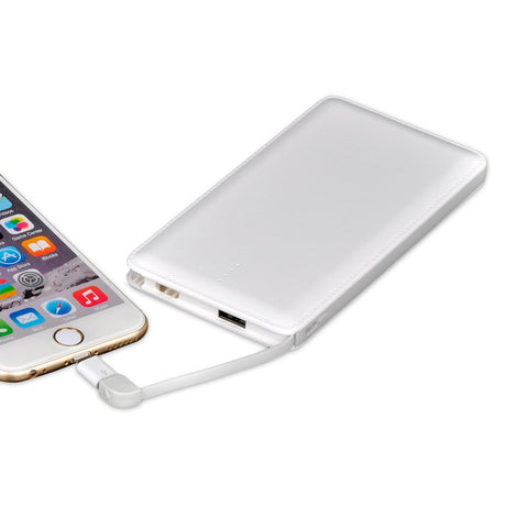 IHIT 4000mah Basic Power Bank With Built-in Cables - Ultra-slim & Credit Card-sized Power Bank