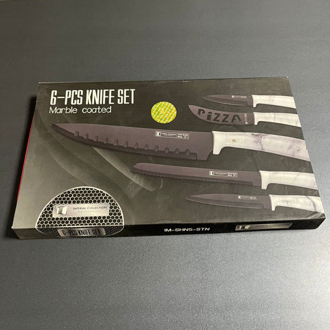 Imperial Collection 6-Pcs Marble Coated Knife Set (IM-SHN5-STN)