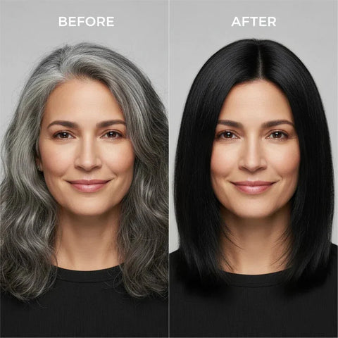 INGV Hair Coloring Cream Natural Black 1000ml (500+500) - Long Lasting Hair Dye