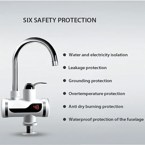 Instant Hot Water Tap Electric Geyser for Bathroom or Kitchen Basin