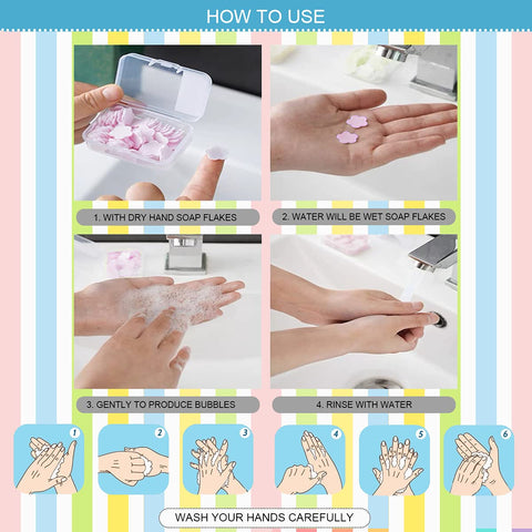 Mini Paper Soap - Set Of 6 Plastic Bottle